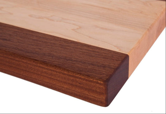 Maple and sapele cutting board