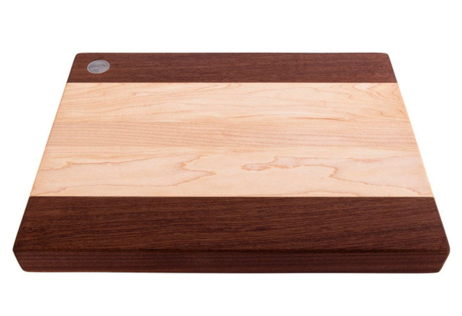 Planche à découper en érable et sapele